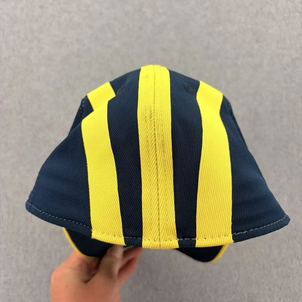 Adidas Michigan Wolverines Aeroready Flex Fit Hat S/M Navy Maize NCAA Cap